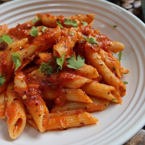 Mexican Red Sauce Pasta